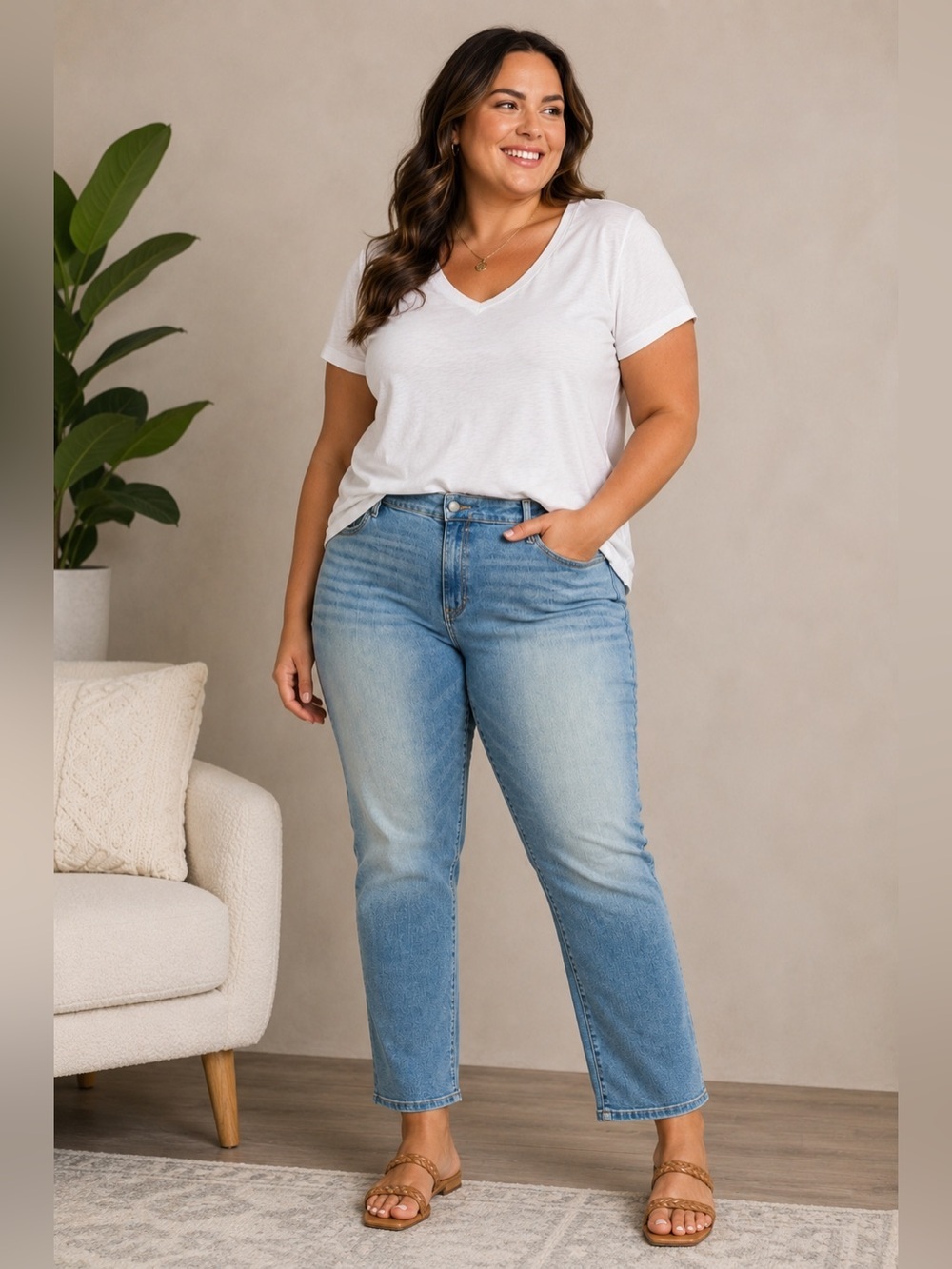 LANE BRYANT Signature Fit Mid Rise Jean Size 28 NEW
